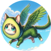 Flying Avocado Cat