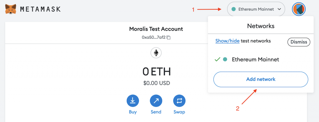 Adding Network on MetaMask