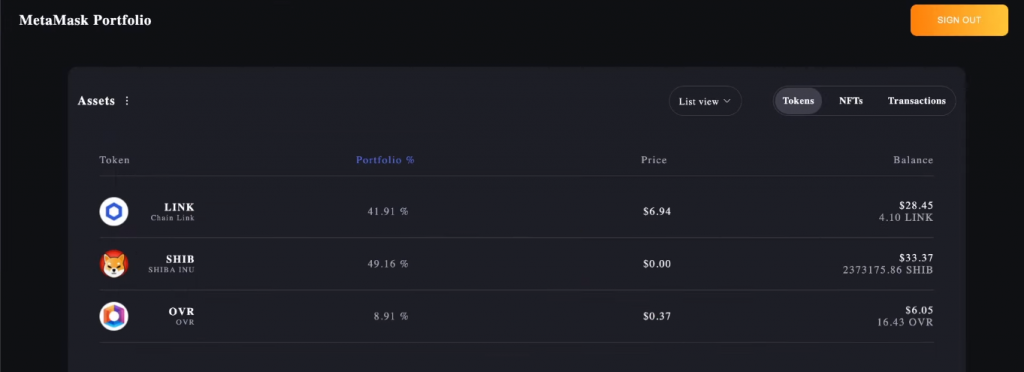 Finalized Build of Our Polygon Portfolio Tracker