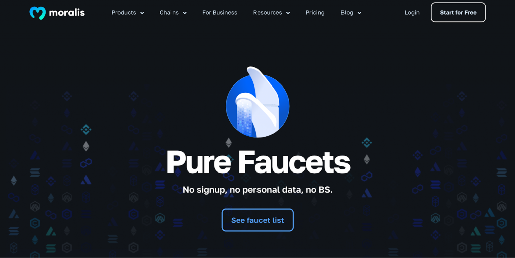 The Moralis Arbitrum Sepolia Faucet Page