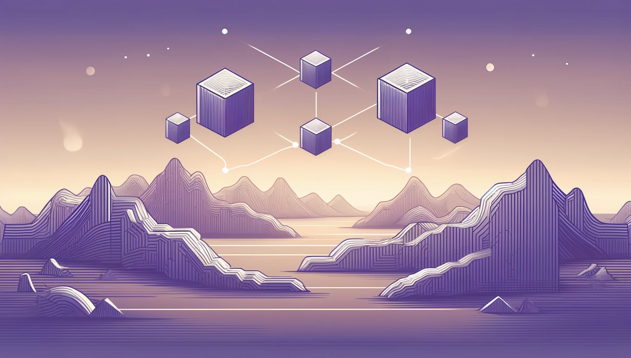 Polygon zkEVM RPC nodes floating over a landscape.