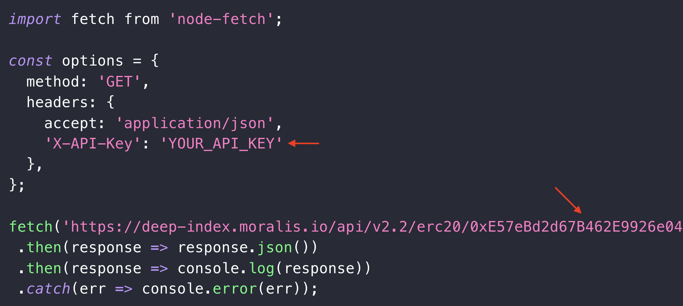Code configurations.