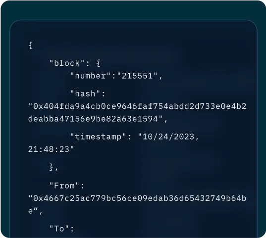Blockchain API Raw & Decoded Image