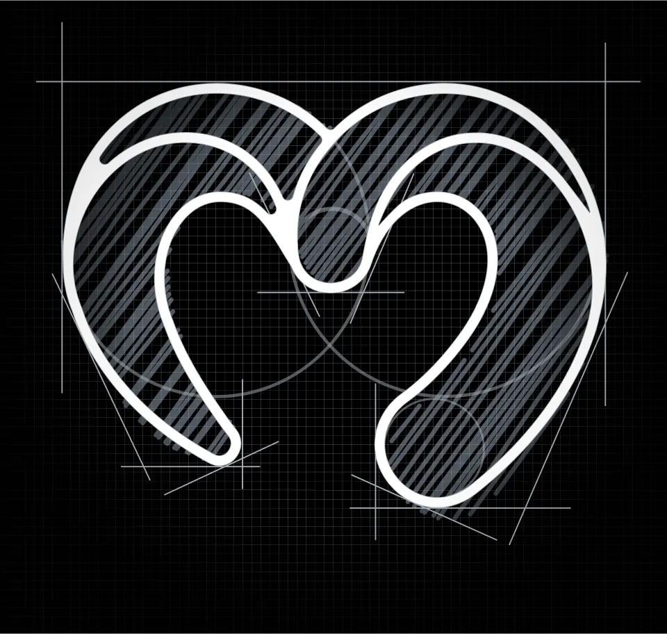 Moralis logo technical blueprint illustration