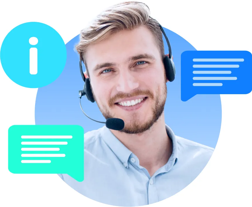 Smiling support specialist ready to assist with Moralis onboarding and integration