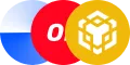 Base, Optimism and BNB logos representing decoded blockchain event logs