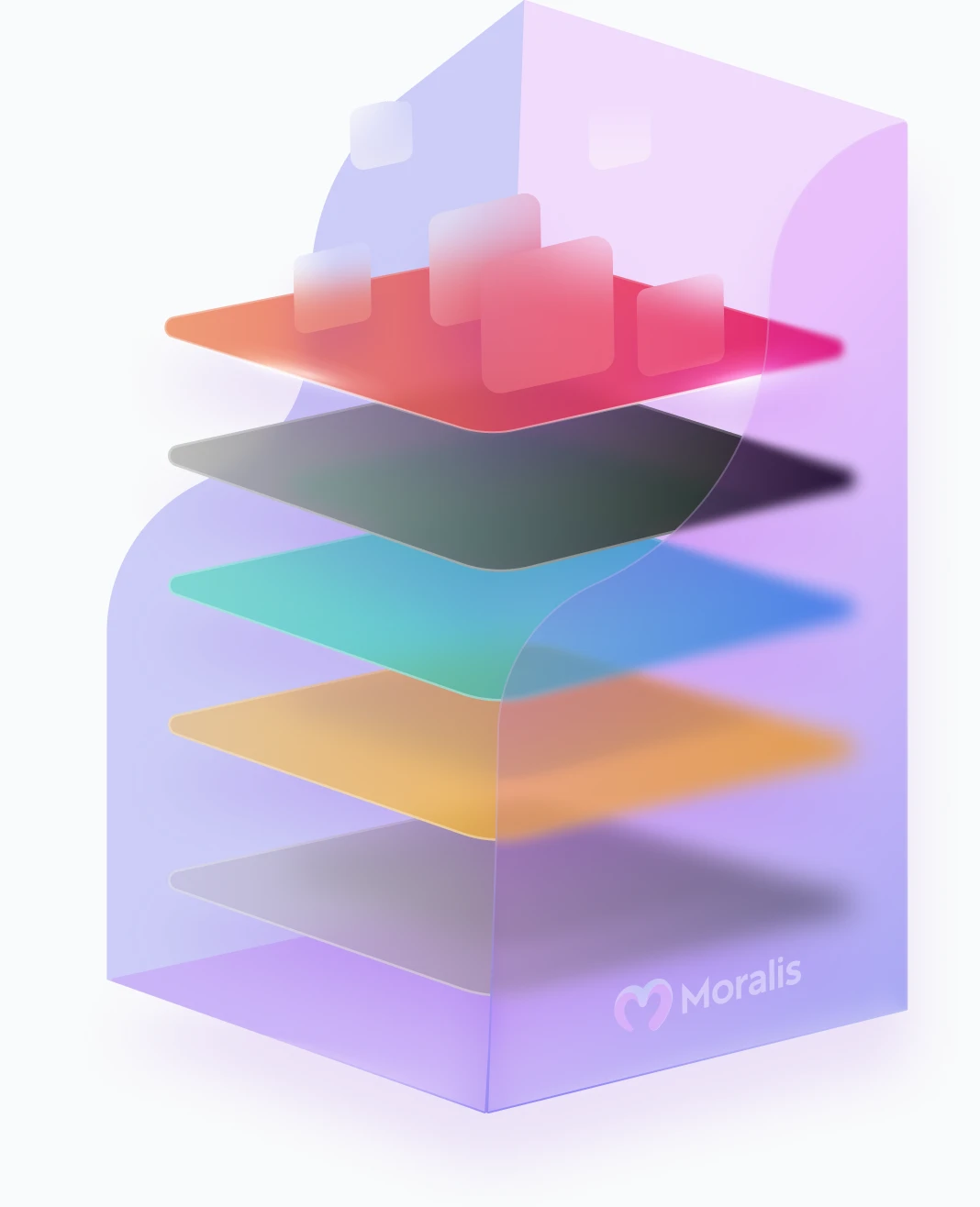 Diagram illustrating a layered blockchain data stack from nodes and indexing to application-ready data
